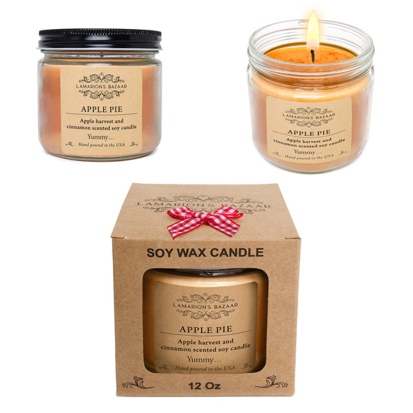 Apple Cinnamon Soy Candle, 12 oz boxed
