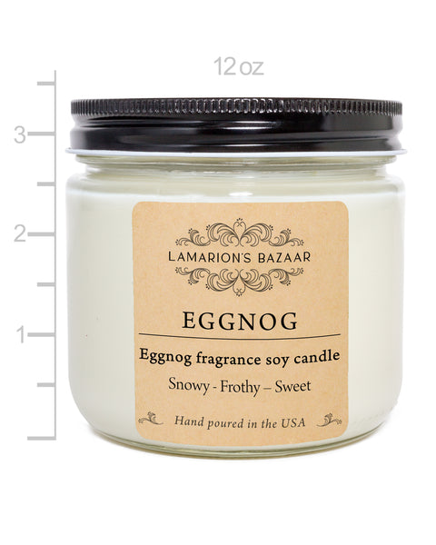 Holiday Eggnog soy candle, 12 oz boxed