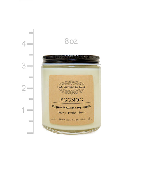 Holiday Eggnog soy candle, 8 oz