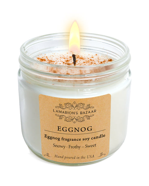 Holiday Eggnog soy candle, 12 oz boxed