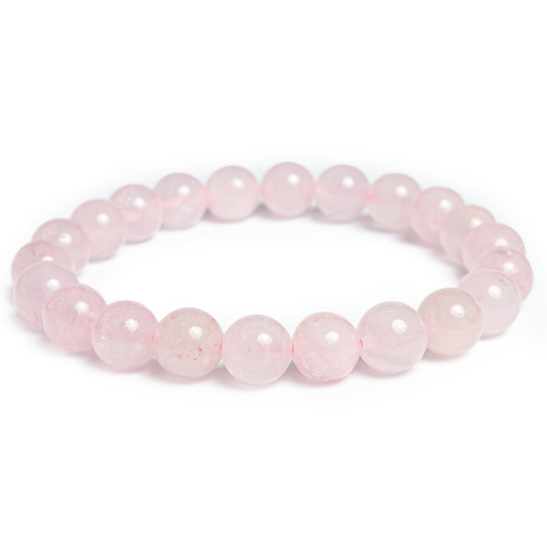 Pink Rose Quartz Stretch Bracelet - The stone of Peace, Love and Kindness - Chakra Bracelet