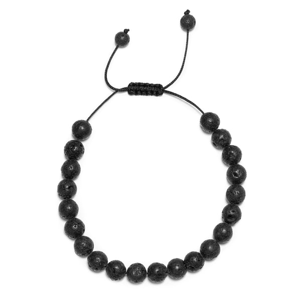 Natural Lava Adjustable Bracelet for Men and Woman - The Stone of protection