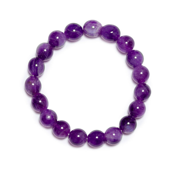 Natural Amethyst Stretch Bracelet for Woman - The Stone of Antistress