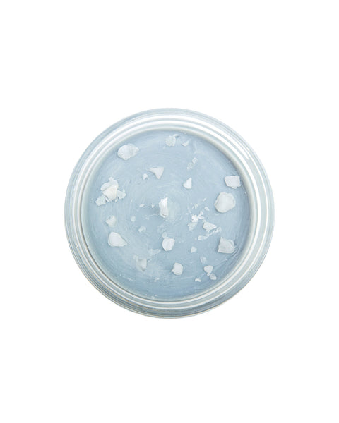 White quartz candle for purifying. White tea scented soy candle