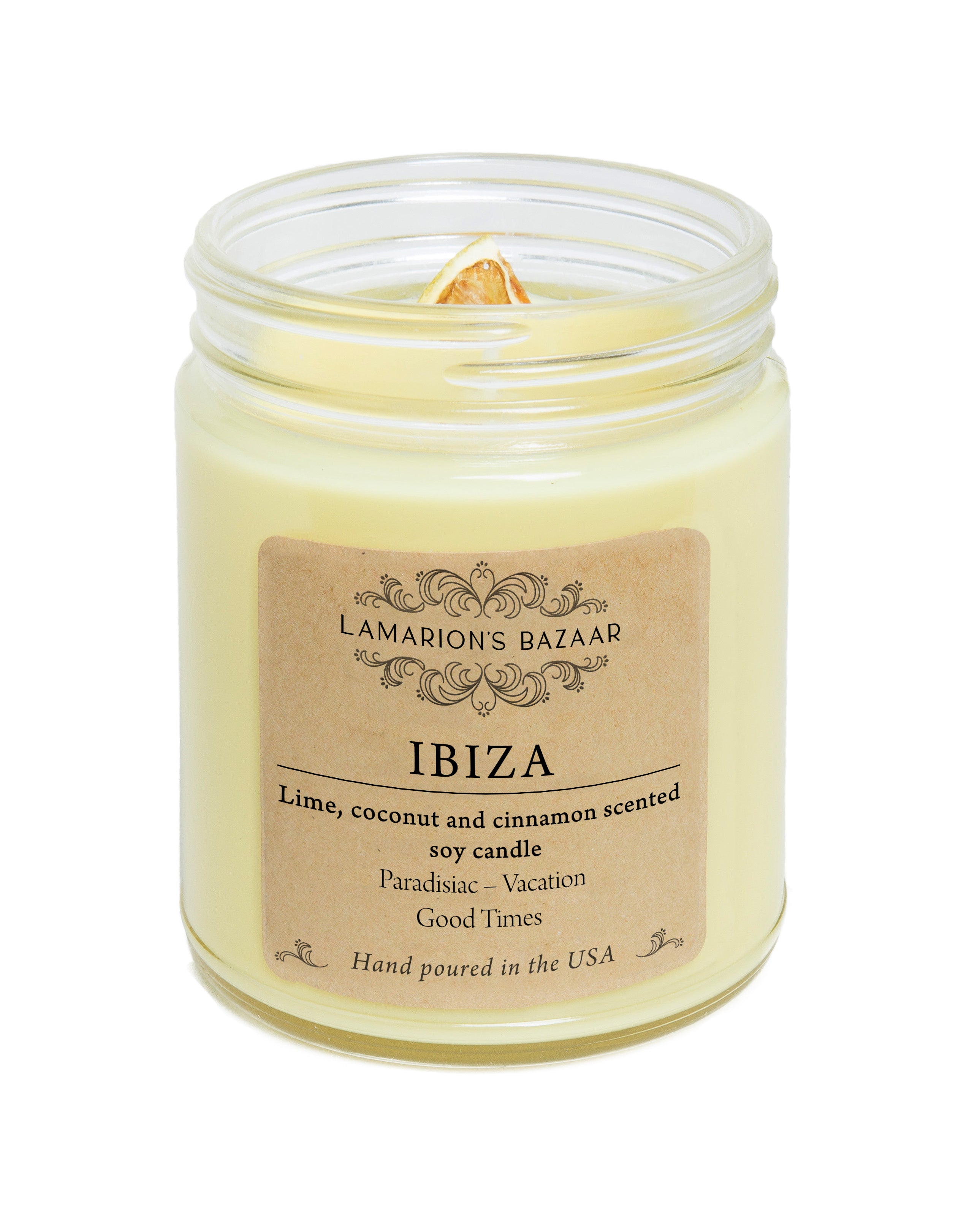 Ibiza - Coconut lime Verbena & cinnamon Soy Candle - Tropical