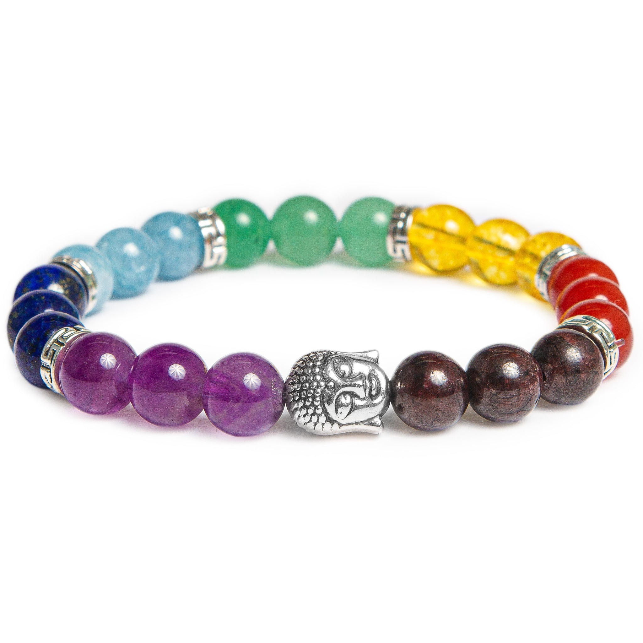Chakra Bracelet for Woman with Buddha - Stretch Yoga Bracelet - Meditation Bracelet