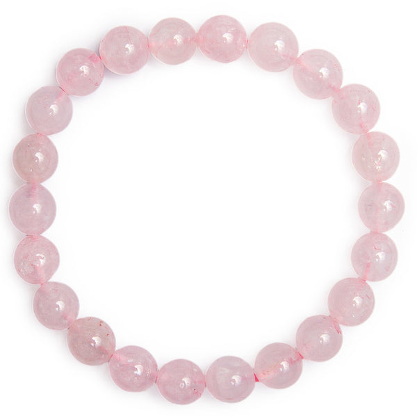 Pink Rose Quartz Stretch Bracelet - The stone of Peace, Love and Kindness - Chakra Bracelet