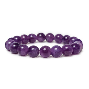 Natural Amethyst Stretch Bracelet for Woman - The Stone of Antistress