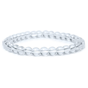 Natural Clear Crystal Stretch Bracelet for Woman - The Stone of the Life Force
